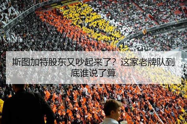 斯图加特股东又吵起来了？这家老牌队到底谁说了算